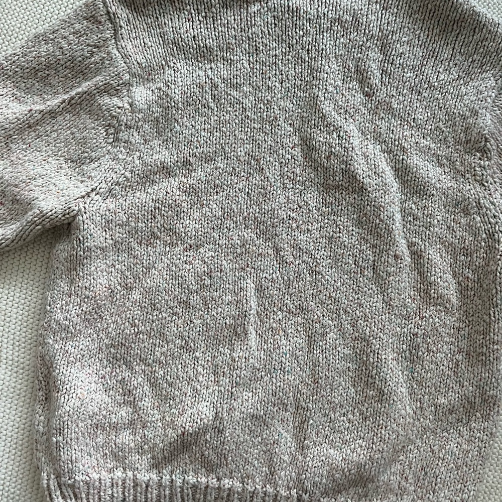 Outerknown Cream and Brown Turtleneck Sweater - Picture 3 of 3